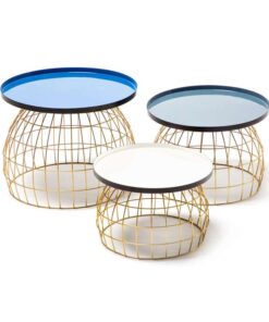 Bijzettafel-Set Laudatio 160 blauw/grijs/wit