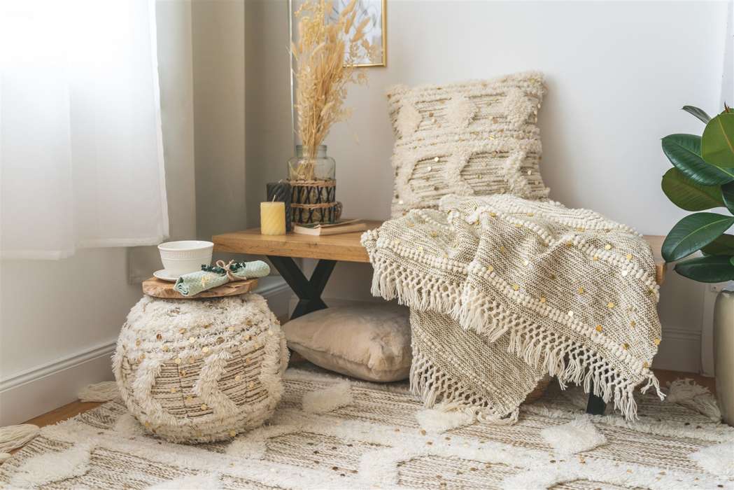Blanket Bohist 425 Cream / Khaki - Afbeelding 3