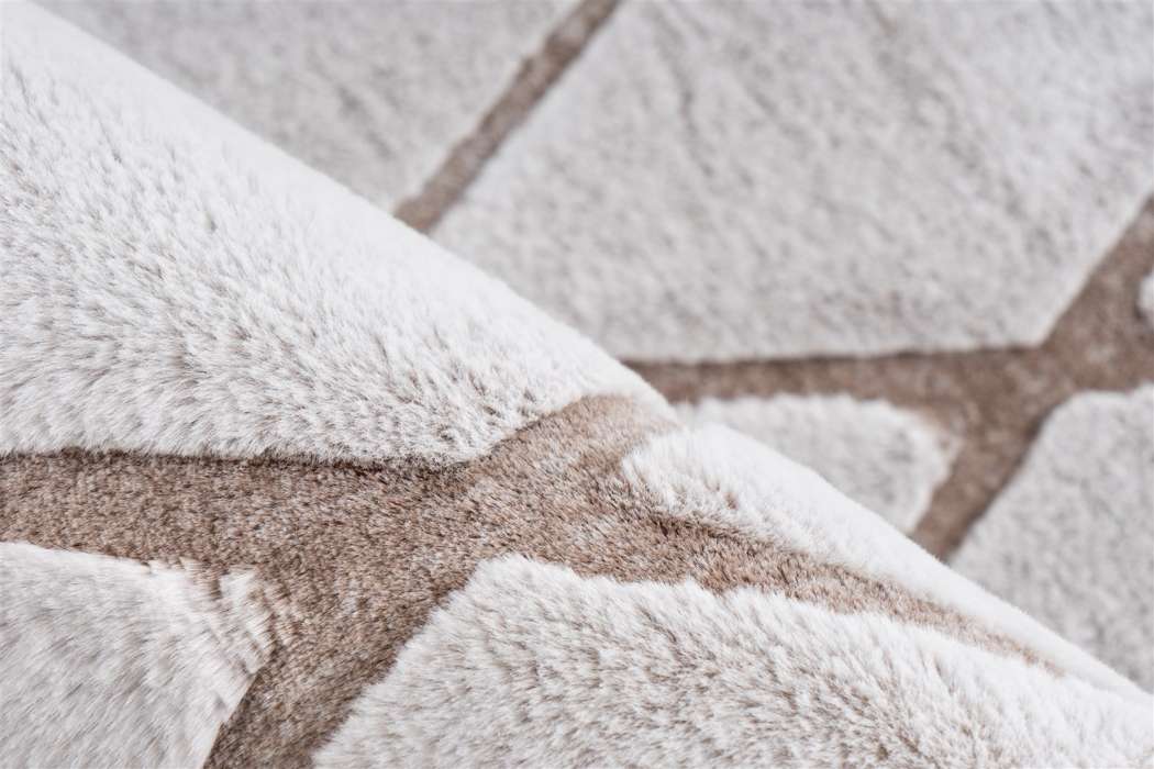 Vivica 225 wit/taupe 80x250cm - Afbeelding 3