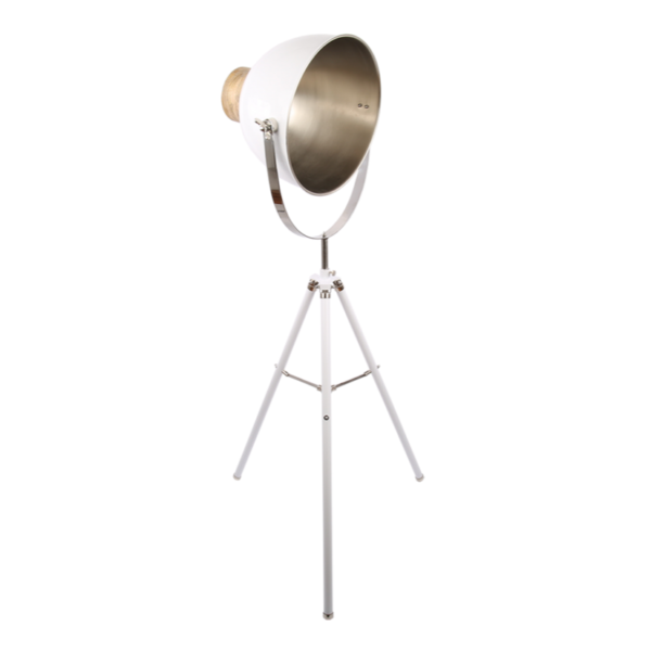Vloerlamp Legno glans wit