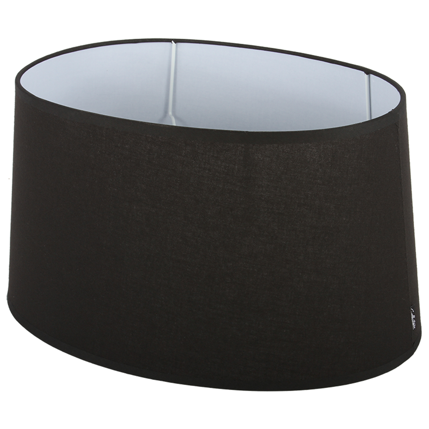 Staande lampenkap Eleganza ovaal 25 cm zwart