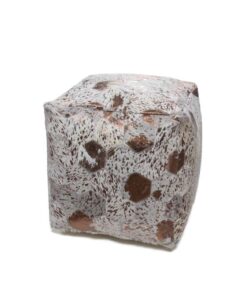 Spark poef 210 ivoor / chroom 45cm x 45cm