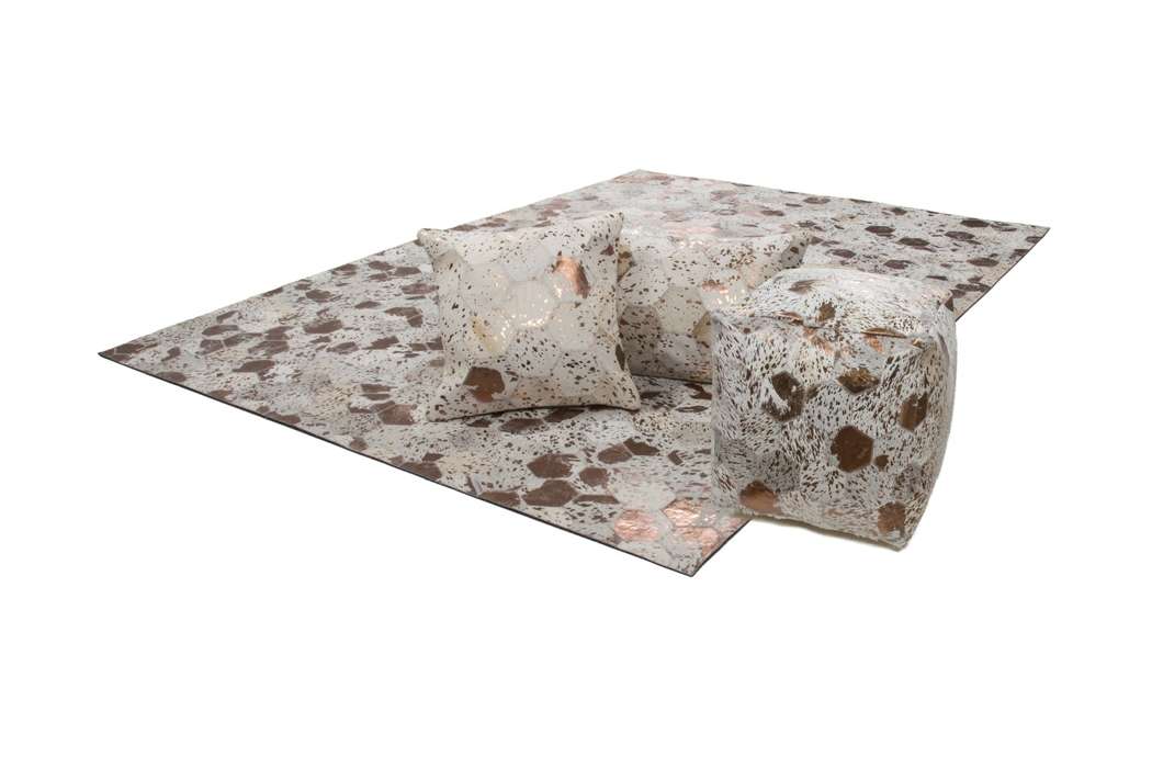 Spark poef 210 ivoor / chroom 45cm x 45cm - Afbeelding 4