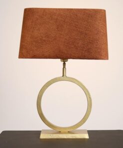Table lamp Enrico S, shiny brass