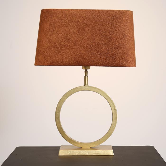 Table lamp Enrico S, shiny brass