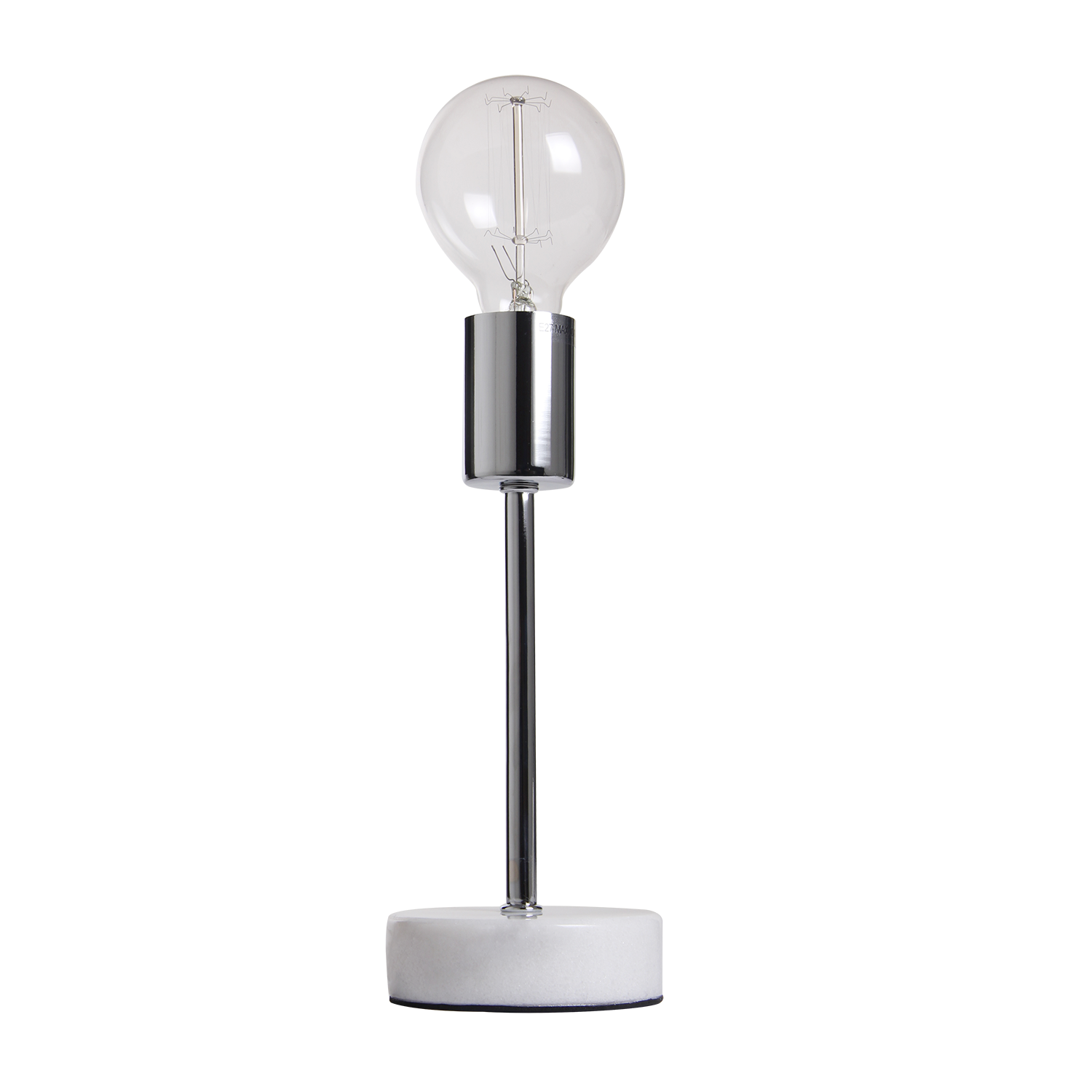 Table lamp Finland, chrome, white marble