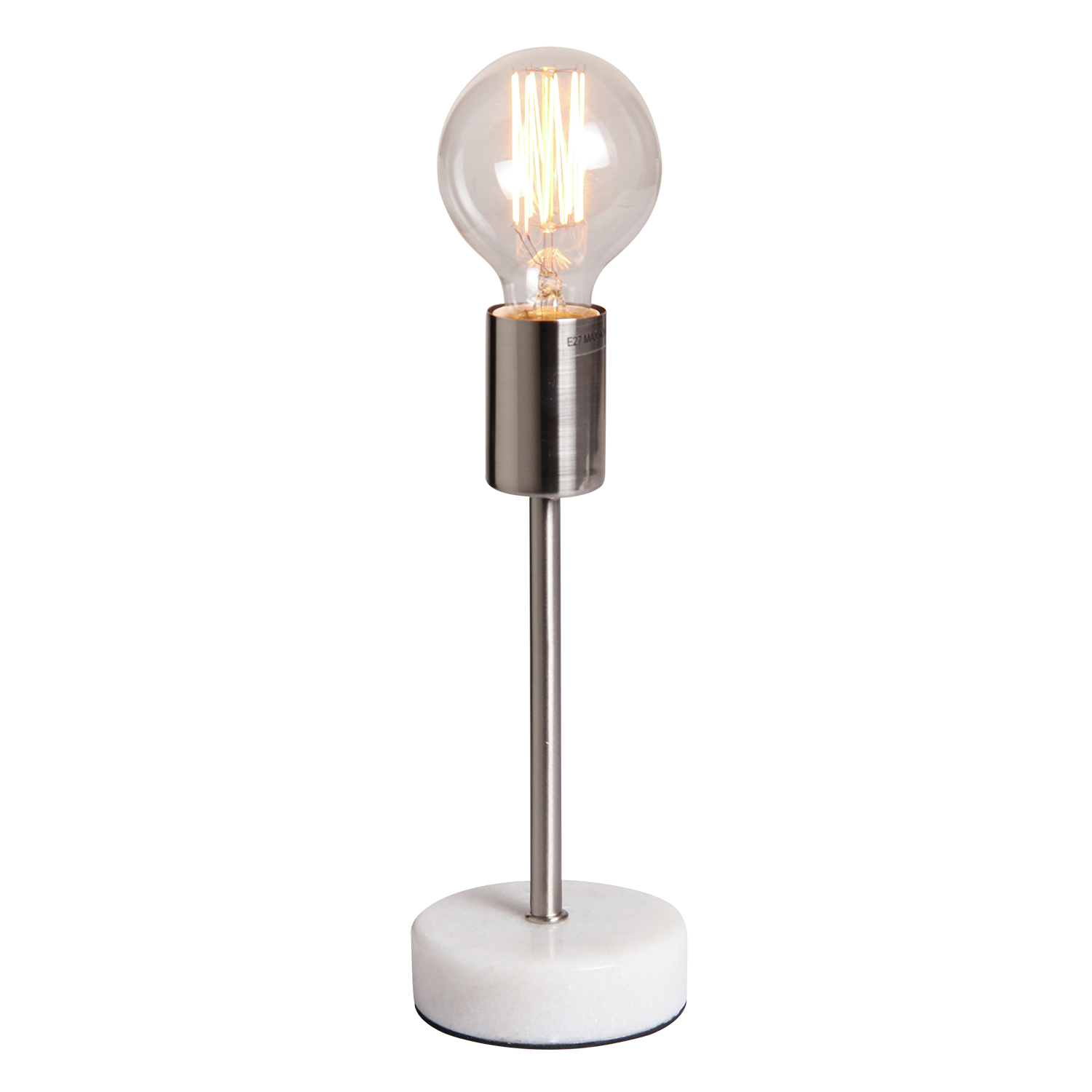 Table lamp Finland nickel satin, white marble - Afbeelding 2