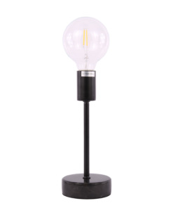 Table lamp Finland, black, black marble