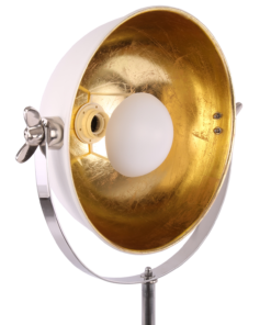 Tafellamp Globe wit en goud