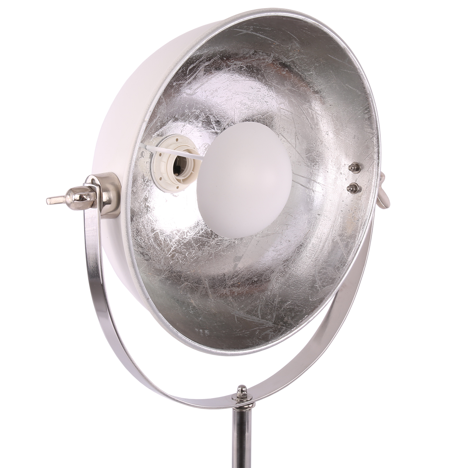 Tafellamp Globe wit en zilver - Afbeelding 2