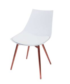 Chair Dakota 210 4er-Set white / copper