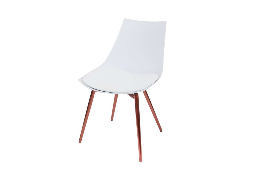 Chair Dakota 210 4er-Set white / copper