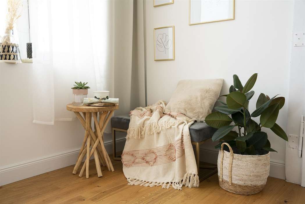 Blanket Bohist 225 Pink / Cream - Afbeelding 3