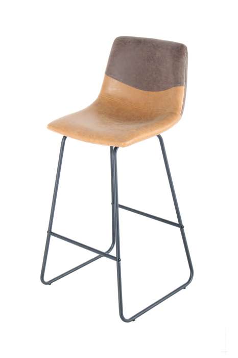 Barstool Kylie set 2 dark brown/brown