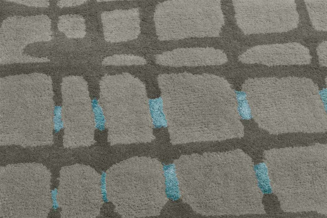 Satin 8062 grijs/mint 170x240cm - Afbeelding 3