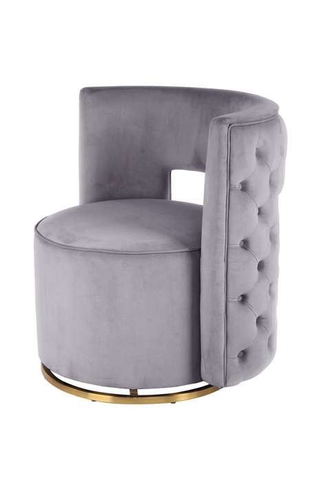 Sessel Drehsessel Beverly 125 Grau / Gold