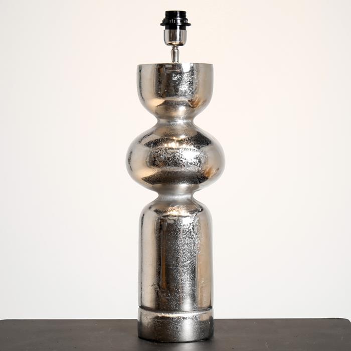Table lamp Alfonso L, raw nikkel