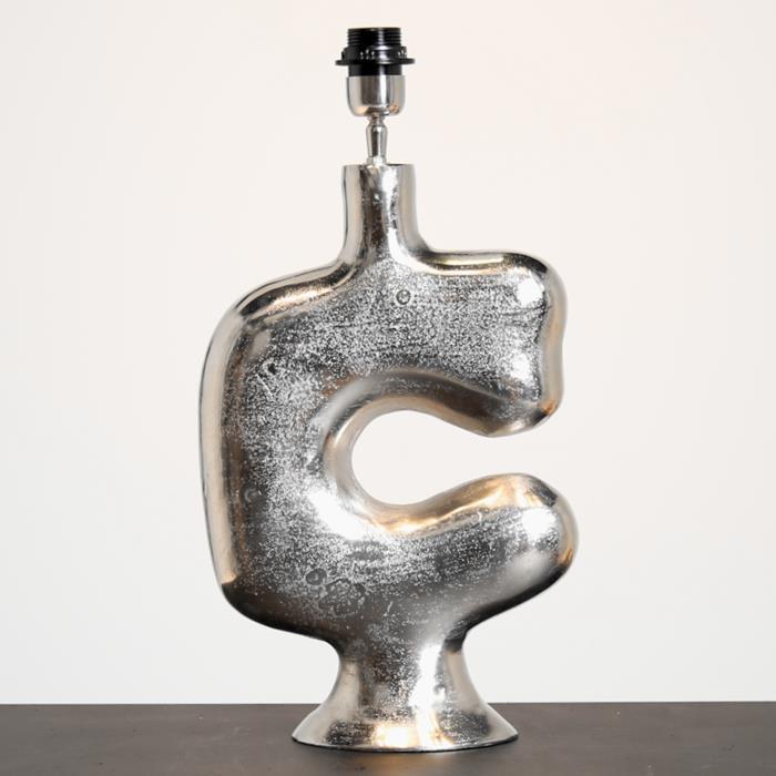 Table lamp Antonia L, raw nickel