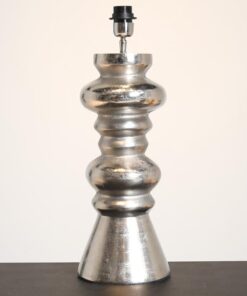 Table lamp Bruno L, raw nickel