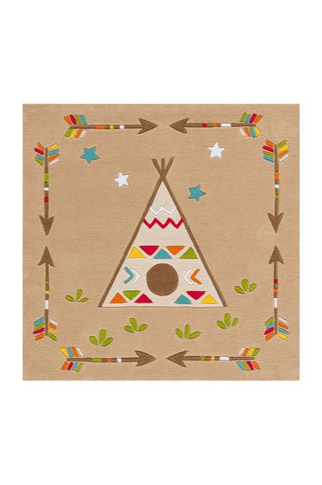 Spirit Glowy 3142 multi Indian 130x130cm