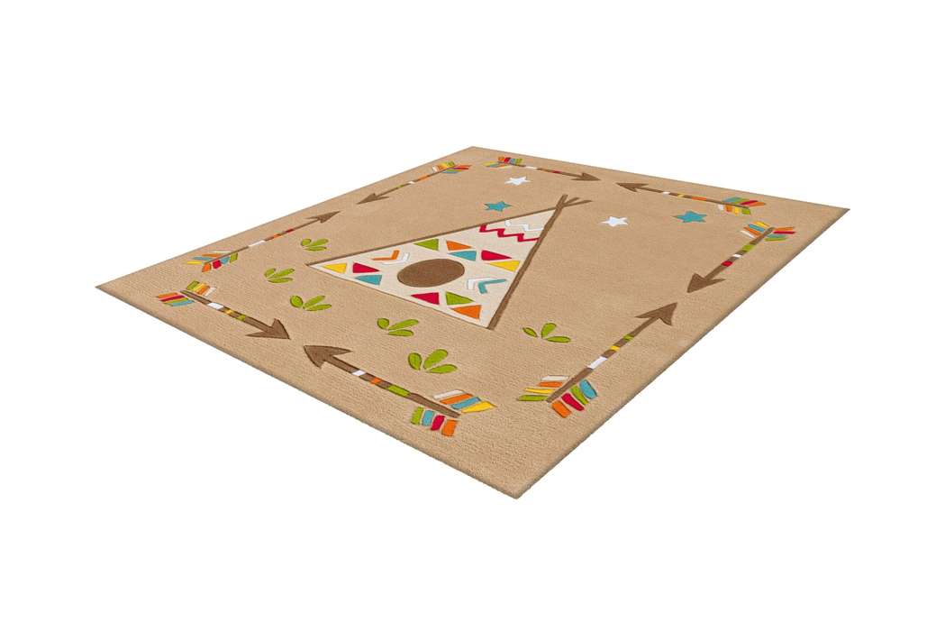 Spirit Glowy 3142 multi Indian 130x130cm - Afbeelding 4