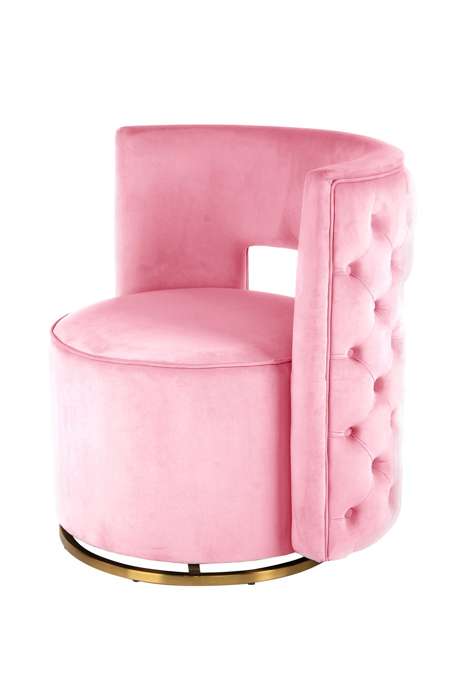 Lounge Chair Beverly 125 pink / gold