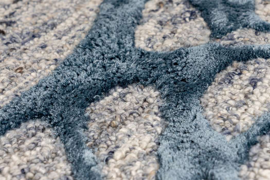 Damast 225 grijs/blauw 140x200cm - Afbeelding 3