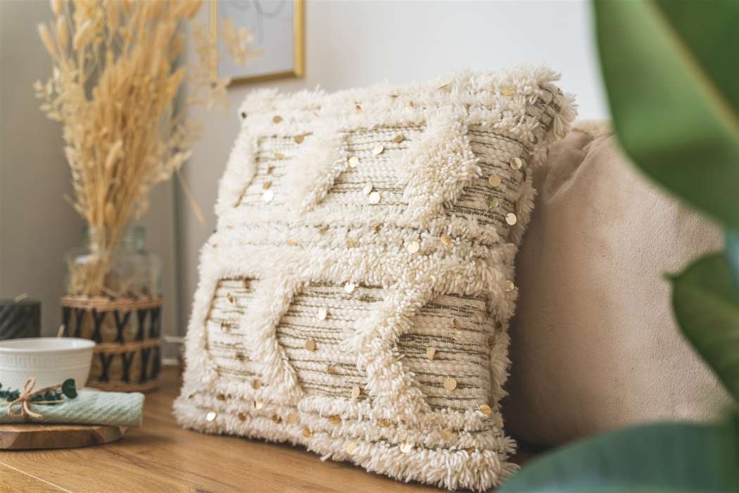 Cushion Bohist 425 cream / khaki 45cm x 45cm - Afbeelding 3