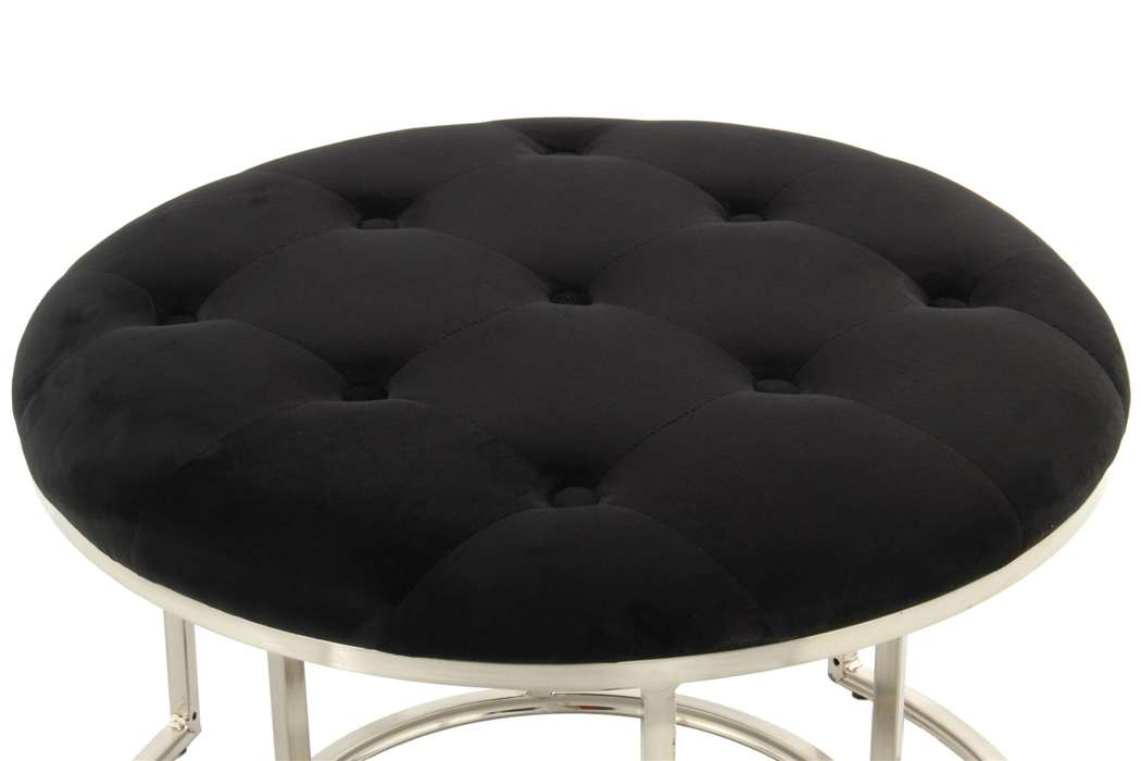 Stool Becky 825 set of 2 black / silver - Afbeelding 4