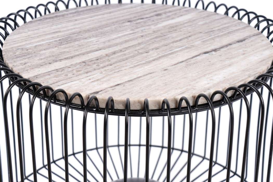 Sidetable Malibu 125 bruin/zwart/goud - Afbeelding 3