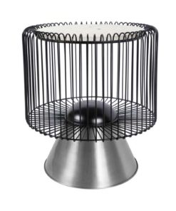 Sidetable Malibu 125 wit /zwart/zilver