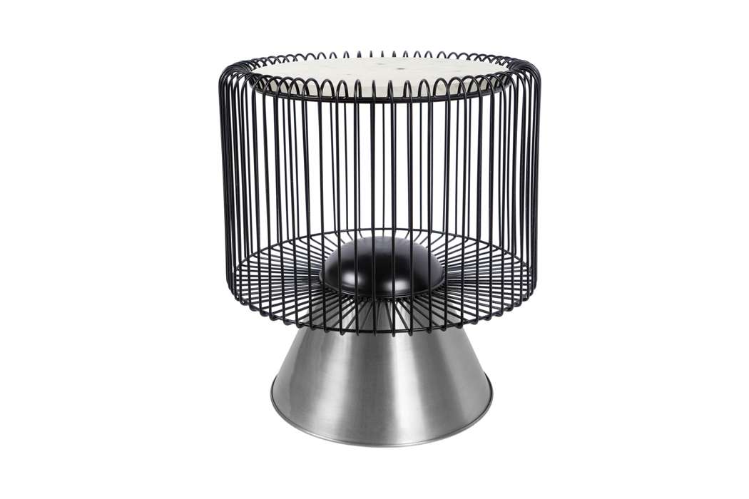 Sidetable Malibu 125 wit /zwart/zilver
