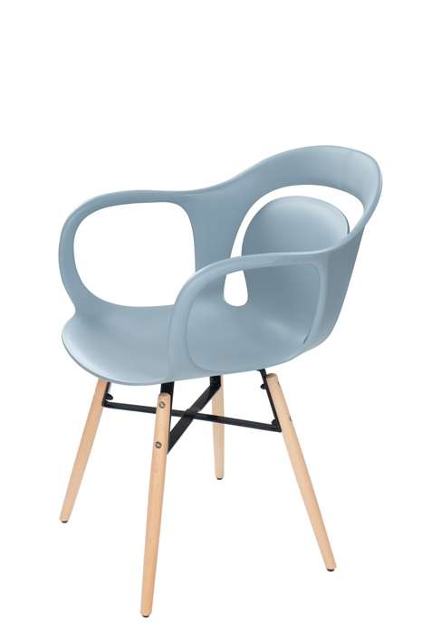Chair Chuck set 4 grey/blue