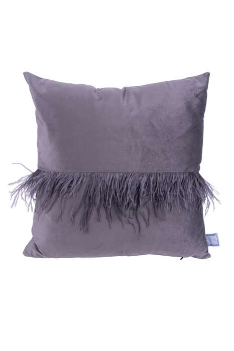 Decorative cushion & blanket Palmira 225 set of 2 graphite - Afbeelding 2