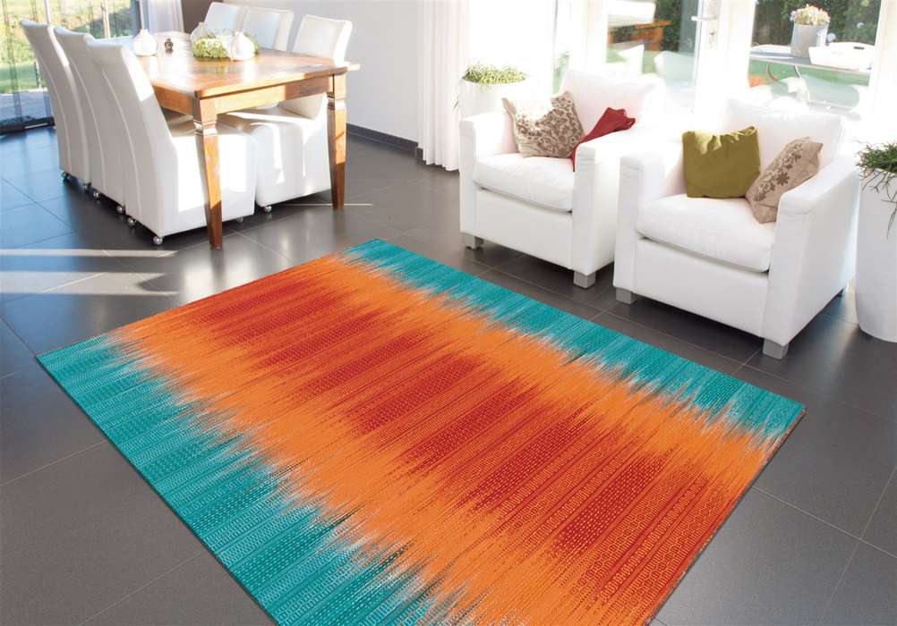Sunset 8070 oranje/blauw 140x200cm - Afbeelding 2