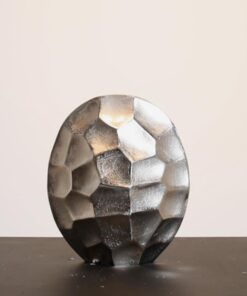 Vase Calori large raw nickel