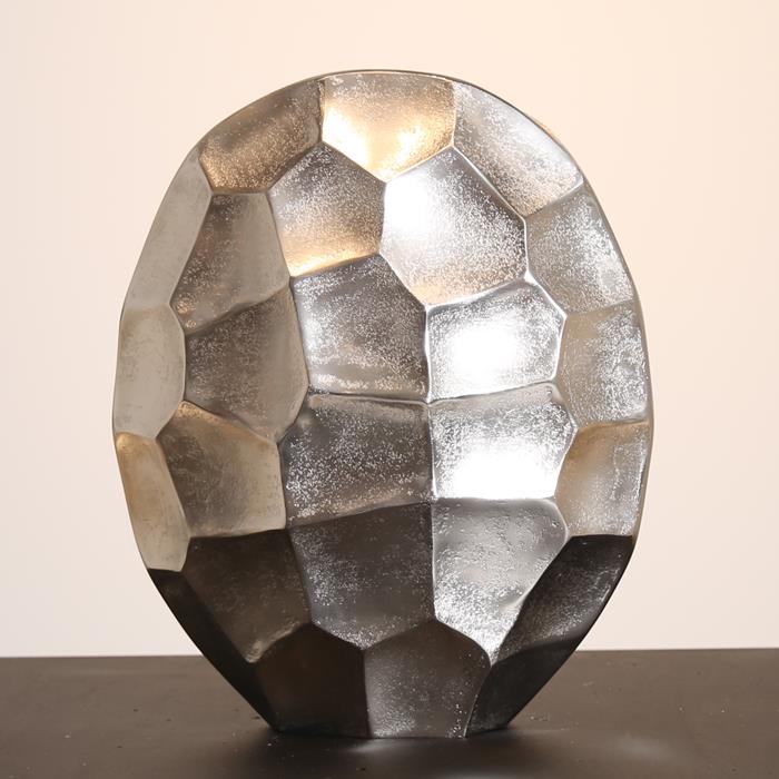 Vase Calori medium raw nickel