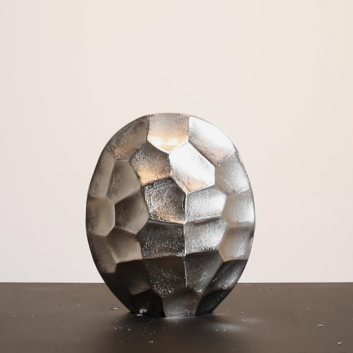 Vase Calori small raw nickel