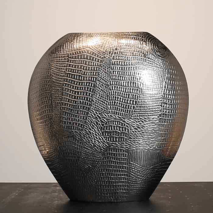 Vase Firenze large rough nickel