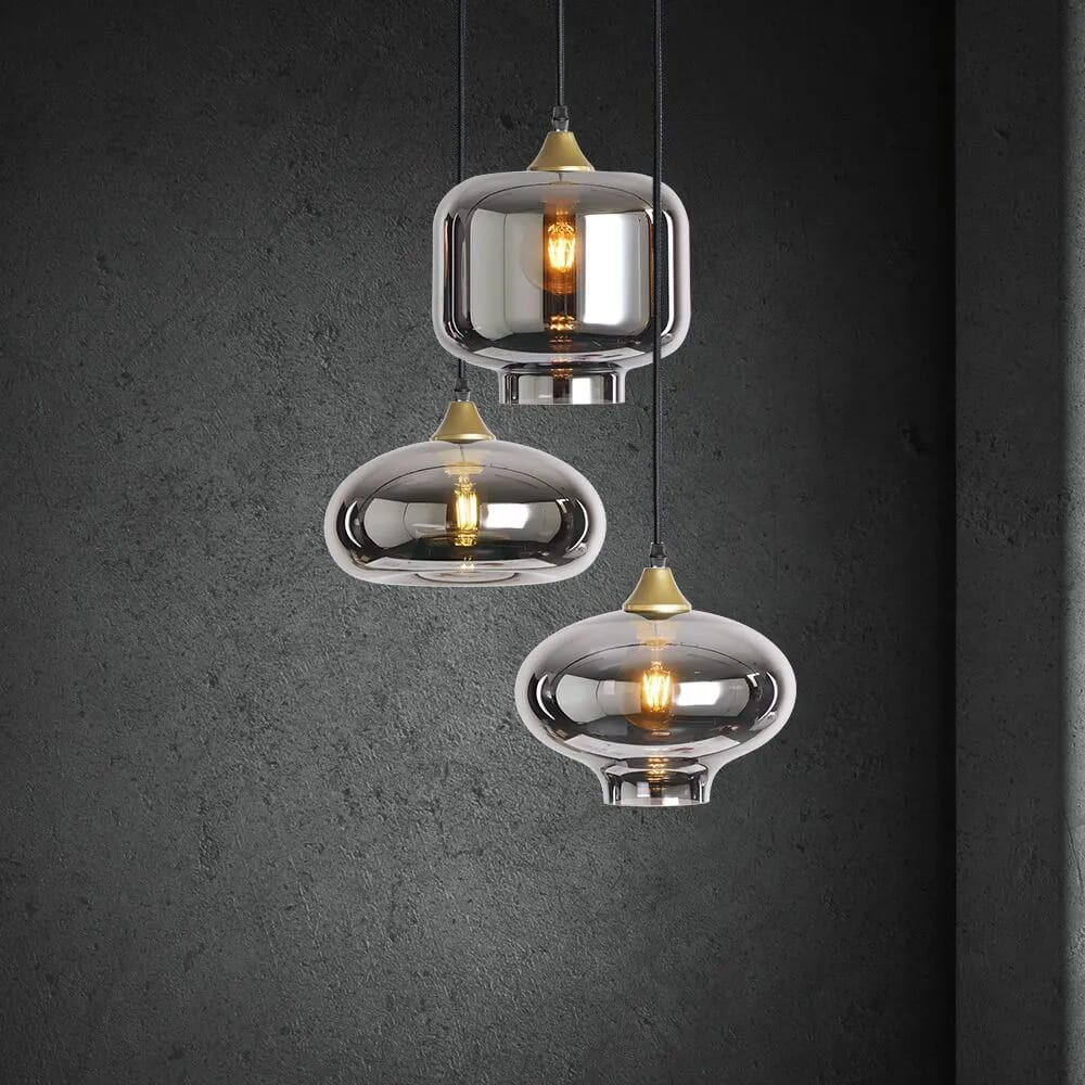 Hanglamp Vilmar 3 lichts goud - Afbeelding 4