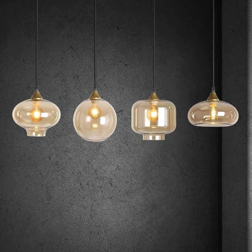 Hanglamp Vilmar 4 lichts goud - Afbeelding 5