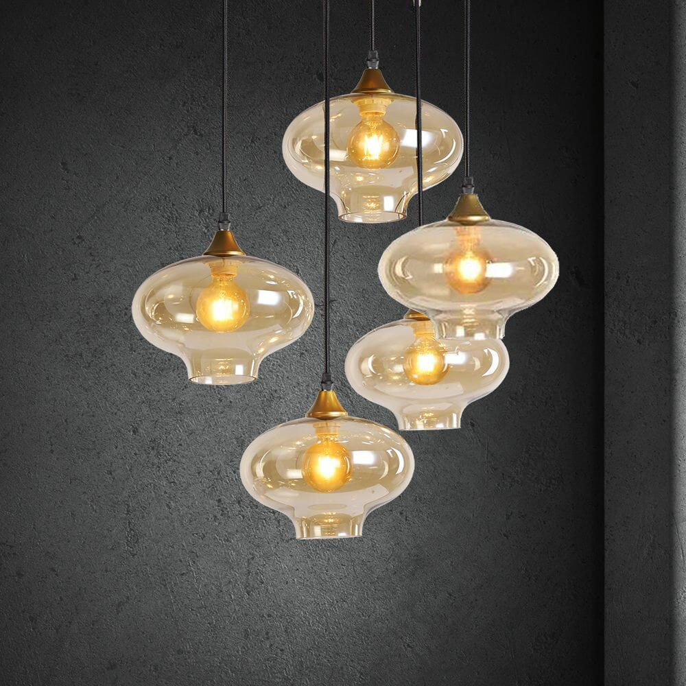 Hanging lamp Vilmar 5-L gold - Afbeelding 5