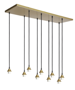 Alternative view of Hanging lamp Vilmar 9-L gold