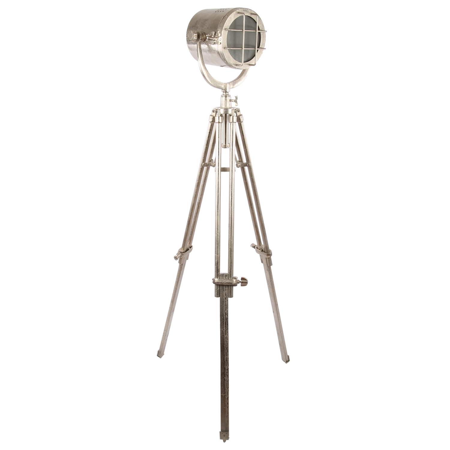 Vloerlamp Domani ruw nickel