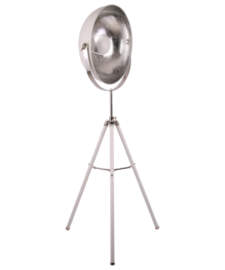 Floor lamp Globe white + silver
