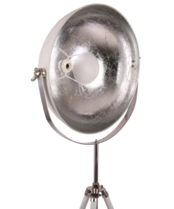 Alternative view of Floor lamp Globe white + silver