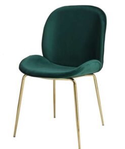 Charlize 110 Chair Set of 2 Green / Brass