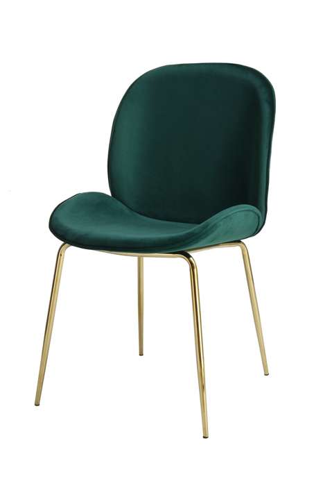 Charlize 110 Chair Set of 2 Green / Brass