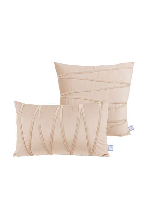 Decorative cushion Paulina 125 set of 2 champagne