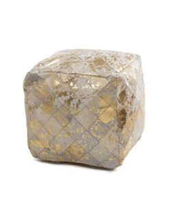 Lavish Pouf 210 ivory / gold 45cm x 45cm